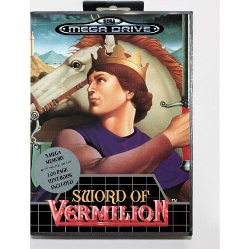 Sword of vermillion 16 bit SEGA MD Game Card With Retail Box For Sega Mega Drive For Genesis