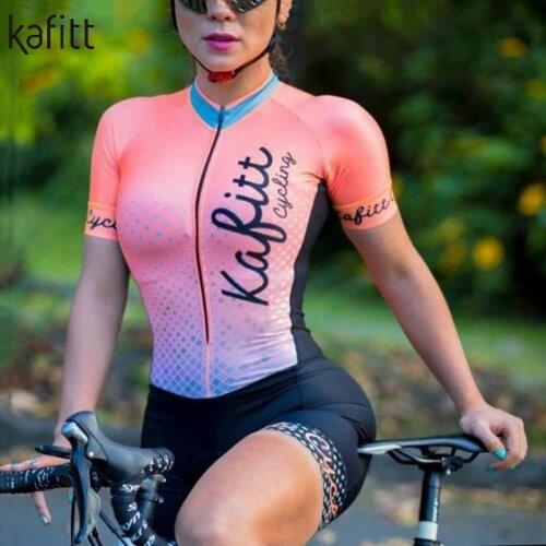 Kafitt new Womens Triathlon short cycling Sweatshirt set Maillot ROPA ciclismo cycling Sweatshirt short sleeve cycling wear pro