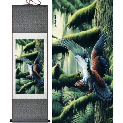 Birds and flower painting silk scroll painting traditional birds and flower painting Chinese birdsPrinted painting