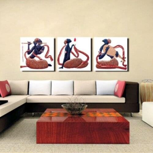Paintings Canvas Printings Modern 3 Piece Cartoon Girl Abstract Picture Prints on canvas Wall Art For Living Room Home decor