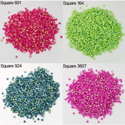 2021 New AB Stone Square Drills For DIY Diamond Painting Embroidery Rhinestone Colorful Mosaic