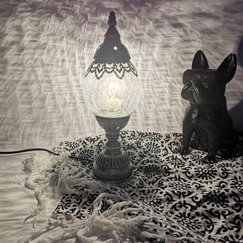 Tuoding lamp, personalized glass table lamp, coffee shop, bar, hotel, indoor crystal table lamp