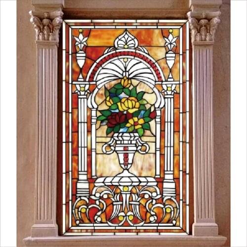 Hot-Sale Glass Stickers Custom Size Static Cling Tint-Film Home Decoration Bathroom Kitcken Wardrobe Color Lump Draw 50cmx100cm