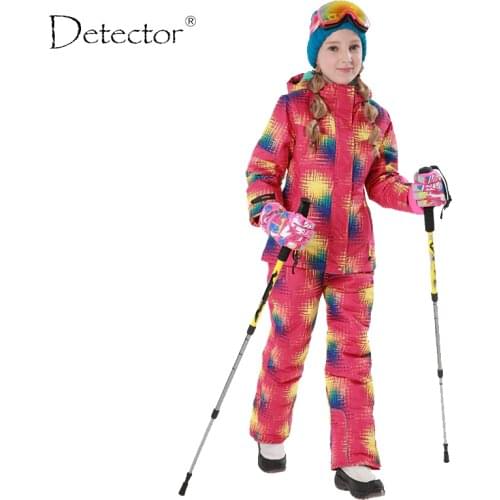 Free Shipping Winter Outdoor Children Clothing Set Windproof Ski Jackets + Pants Kids Snow Sets Warm Skiing Suit For Boys Girls