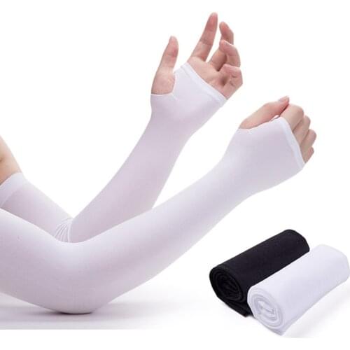 1 Pair Arm Sleeves Summer Sun UV Protection Ice Cool Fishing Cycling Running Climbing Driving Arm Cover Warmers for Men Women