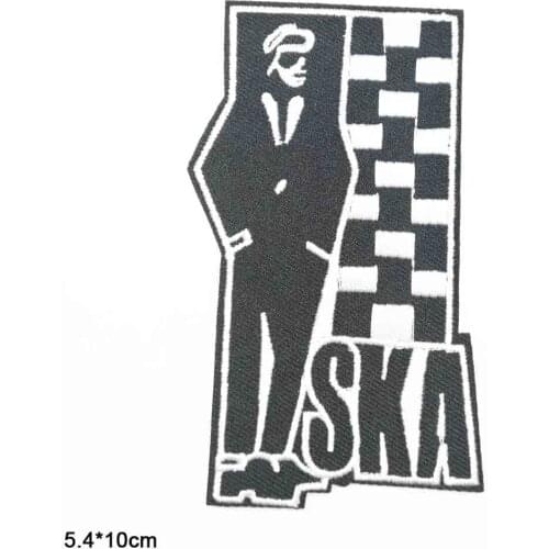 SKA Music Band Iron on Embroidered Cloth Clothes Patch For Clothing Girls Boys Wholesale