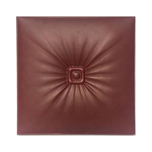 New Leather panel 3D PU Leather wall panel Leather Acoustic Panels living room sofa backgroumd wallpaper 20pcs 40*40*2.5CM