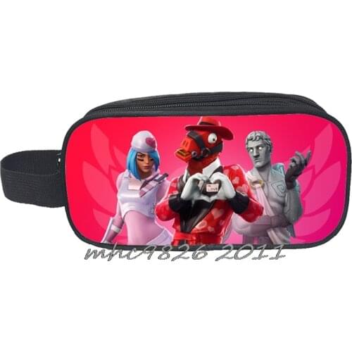 New Children Fortnite Game Student Pencils Bags Children Pencils Cases Boys Girls Small Bag Kid Cartoon Printed School Supplies