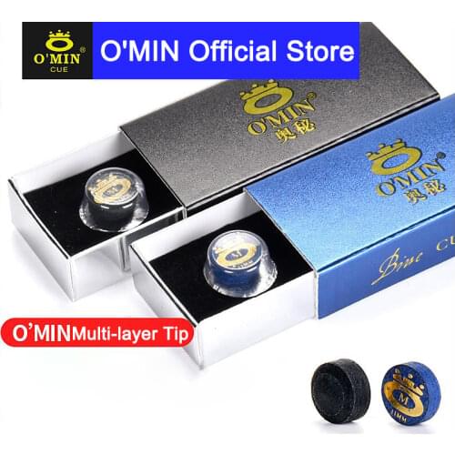 O'MIN Snooker Cue Tip Billiard Tip Professional Tip Billiard Accessories Billiard Player Snooker Tip 5 Layers of Pigskin
