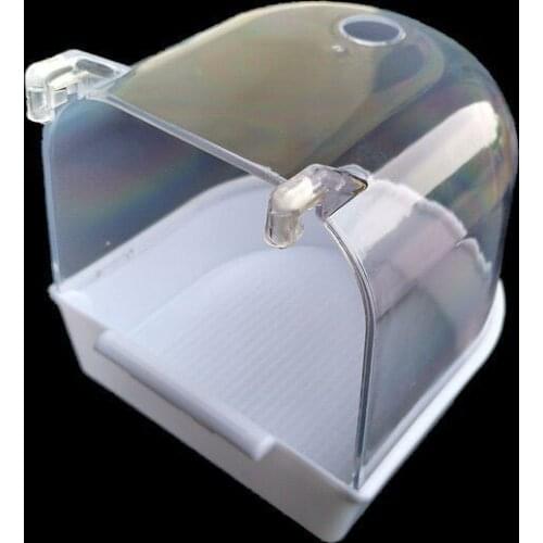 Bird Bath Bathtub Bath Box Bird Cleaning Tool Cage Accessories Parrot Bath Transparent Plastic Hanging Tub Shower Hanging Decor