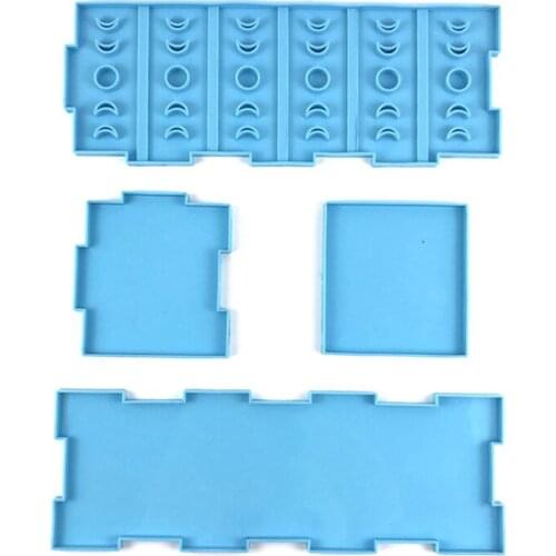 Drawer Separated Division Free Combination Storage Box Epoxy Resin Mold Organizer Case Silicone Mould DIY Crafts