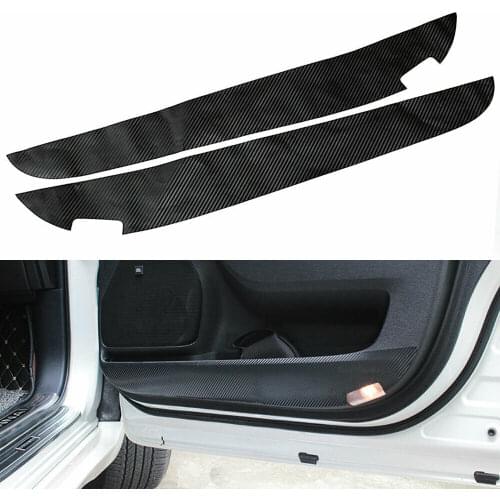 Carbon Fiber Style Car Door Anti Kick Protect Pad Cover Trim For Toyota Sienna 2011-2018