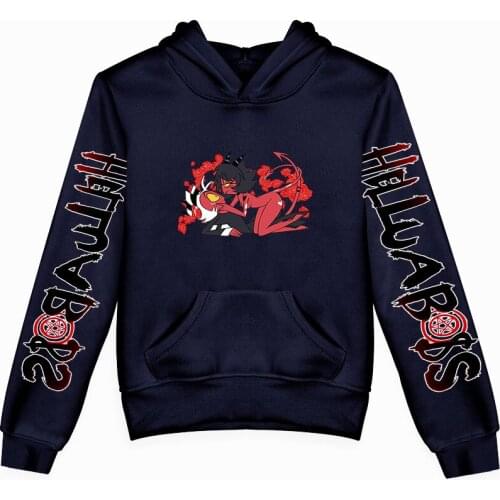 3-14 Years Anime Helluva Boss Hoodie Childrens Sweatshirts Anime Girl Boys Clothes Harajuku Kawaii Anime Kids Clothes