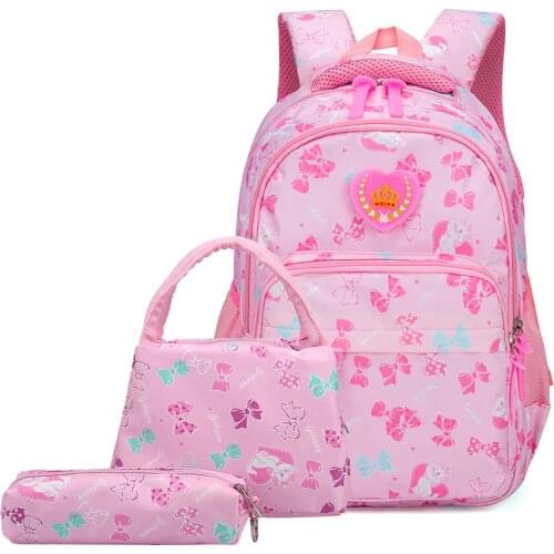ZIRANYU Hot Sale School Bags children backpacks New Student Bag Simple Splash-proof Backpack Sweet Print Backpack Three-piece