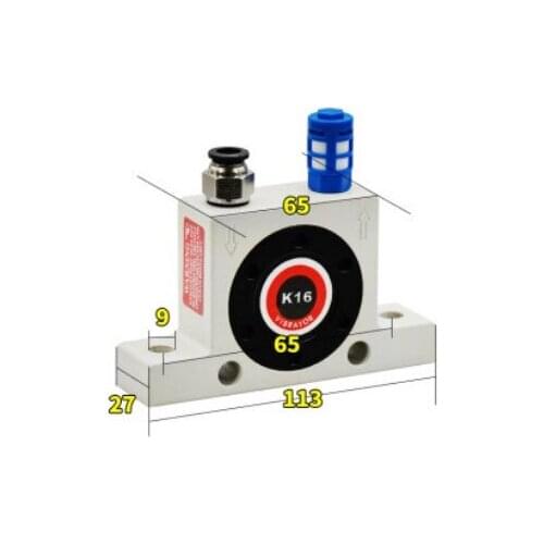 1/4‘’ k-16 K16 bin stock mini Pneumatic ball vibrator Air vibrator oscillator Small blanking shock vibration PNEU-TEK
