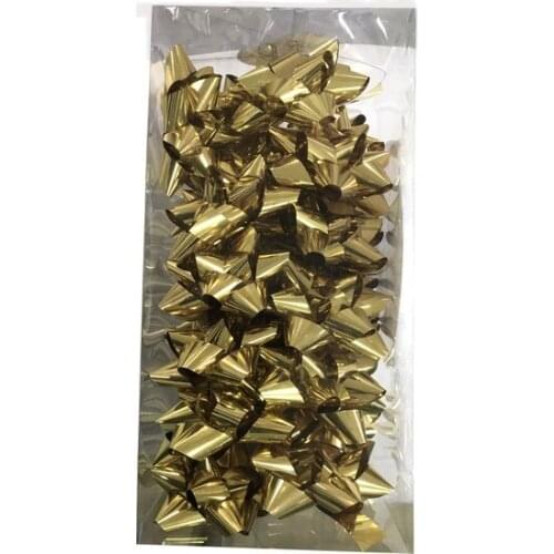 24 pcs Bright Gold (Gold) Color Bow Gift Package Ornament party material