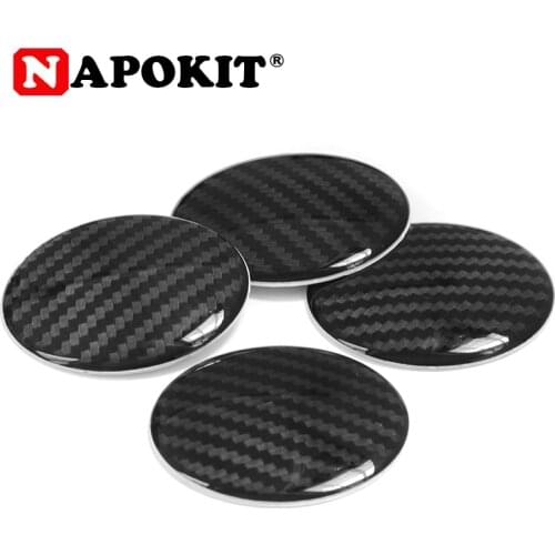4Pcs/Lot 56mm Carbon Fiber Glue Resin + Aluminum Car Wheel Center Hub Caps Logo Sticker for Rim Hubcap Car Styling Accessories