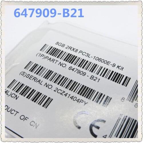 647909-B21 647658-081 8G 1333 ECC UDIMM Ensure New in original box. Promised to send in 24 hours