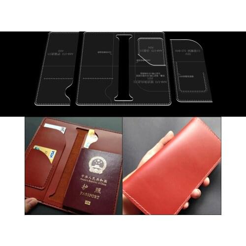 Acrylic Stencil Laser Cut Template ID package Card Bag leather craft card holder acrylic template stencil pattern