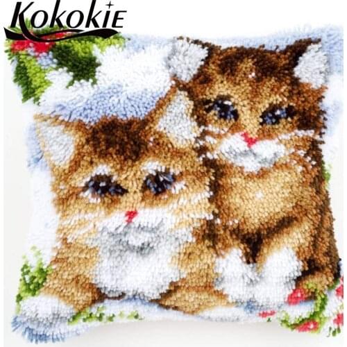 Accessories for cross stitch pillow diy rug cushions embroidery yarn pillowcase latch hook pillows embroider needlework kits