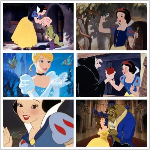 Diamond Painting Cartoon 5d Diy Embroidery Kit Snow White Mosaic Square Round Rhinestone Cross Stitch Home