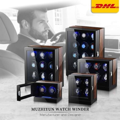 Automatic Luxury Watch Winder Box Accessories Display Mechanical Rotating Uhrenbeweger Velvet or Leather for Men