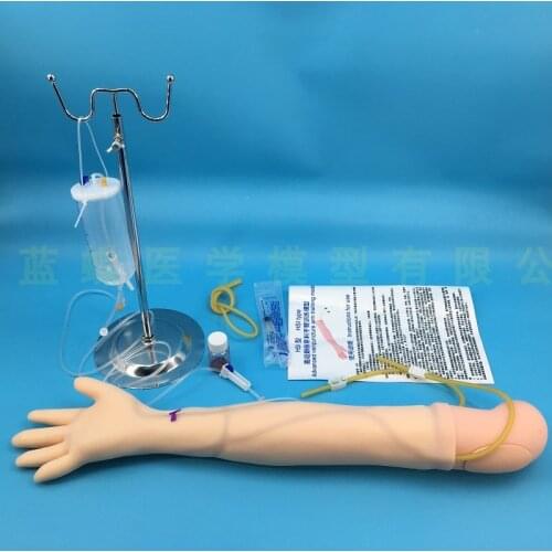 Free shipping Venous Puncture Infusion Intramuscular Injection Training Arm Model Nurse Blood Drawing Practice Injection Long