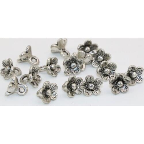 New fashion classicl design 9mm 30pcs Antique flower shape spacers beads Tibet silver-color accessories 9mm diy findings B2535