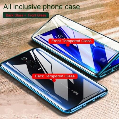 For Samsung S20 FE Case Double Side Magnetic Flip Phone Cover For Samsung Galaxy S20 fe Tempered Glass Shockkproof Clear Case