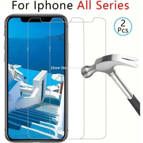 Tempered glass phone case for iphone x xs max xr 5 5s se 6 6s 7 8 plus cover Etui Protective Shell Accessories on x s r xsmax s6