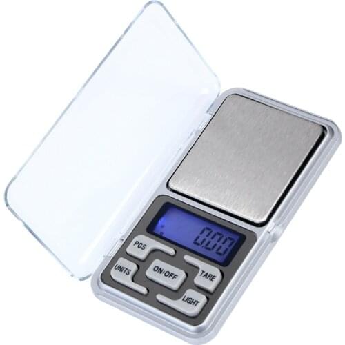 1pcs Mini Electronic Digital Pocket Scale Jewelry Calibration Weighing Balance Portable Counting Function Blue LCD