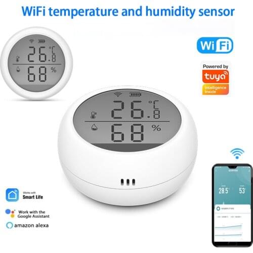 Tuya smart home sensor temperature Humidity sensor With LCD Display Digital Thermometer Hygrometer Support Alexa Google home