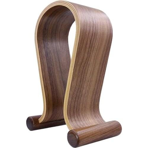 Wooden Headset Holder,Universal Earphone Hanger Holder for Gaming Headsets & DJ Studio Headphones Desktop Headphone Rack