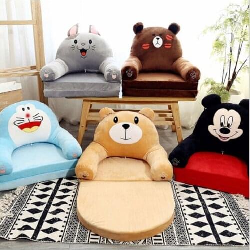 Childrens folding sofa Cartoon can remove and wash kindergarten baby stool Boy girl princess sofa seat Plush sofa