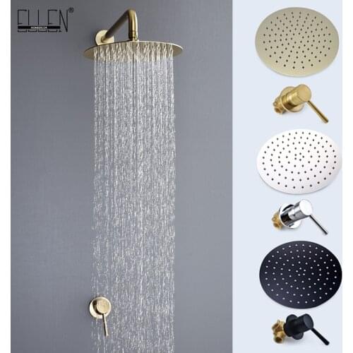 ELLEN HOMEDECOR Black Shower Faucets