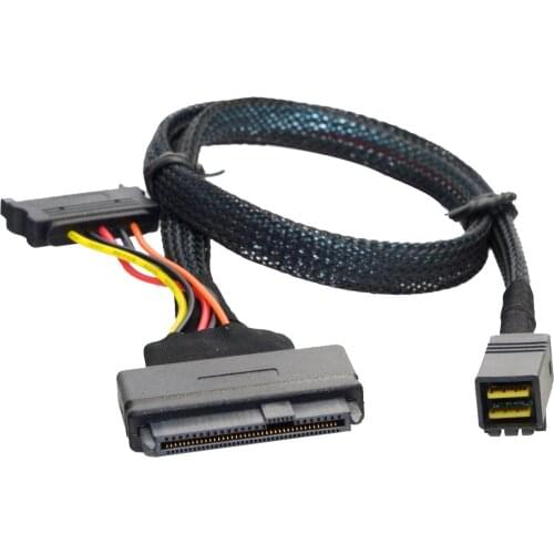 50CM MINI SAS Cable U.2 U2 SFF-8639 NVME PCIe SSD Cable for Mainboard Intel SSD 750 p3600 p3700 M.2 SFF-8643 Mini SAS HD