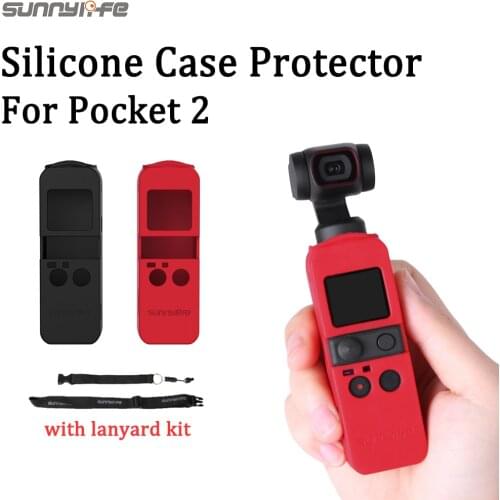 POCKET 2 Silicone Case Protector Lanyard For OCKET 2 Waterproof Scratchproof Protective Case for Pocket 2 Gimbal Camera Accessor