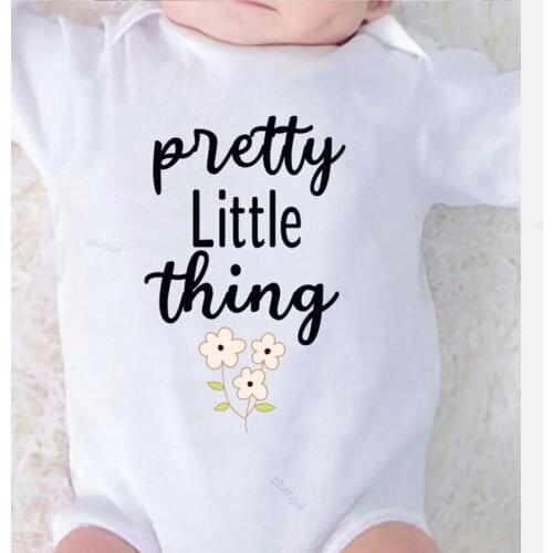 Children Jumpsuits Baby Boys Winter Clothing Pretty Little Thing Printed Infant Outfits One Piece Toddler Girl Bodysuits Onesies