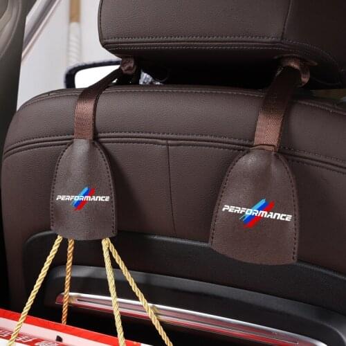 2Pcs PU Leather Car Seat Back Hooks Portable Hanging Bag Rack For BMW E30 E34 E36 E39 E46 E60 E87 E90 E91 E92 X1 X2 X3 X5 X6 X7