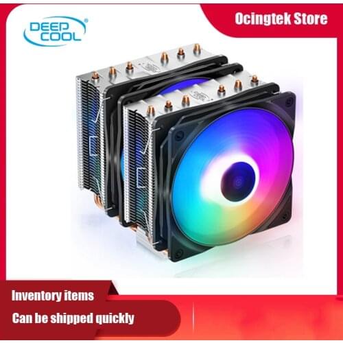DEEPCOOL NEPTWIN V3 6 Heat Pipe Twin Tower Symphony Lighting Effect CPU Cooler 120mm RGB PWM Fan Silent for Intel LGA 115x AM4