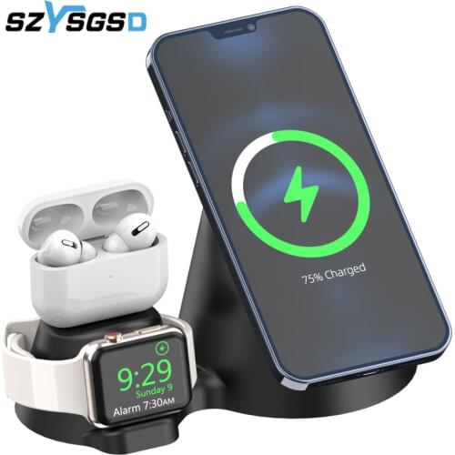 Magnetic Phone Stand for Magnet Wireless Charger Base Stands For iPhone 12Pro/Mini/Pro Max Phone Holder for Airpodi Pro iWatch