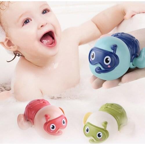 Cute Cartoon Animal Tortoise Childrens Bathroom Turtle Bath Toys Model Toddlers Bathroom Clockwork Water Beach Toys For Kids