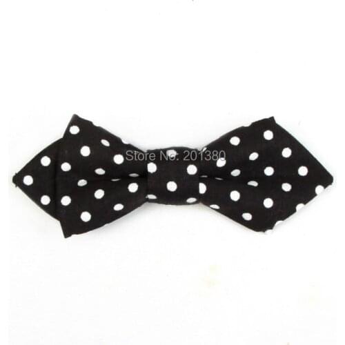 Fashion Dot Pin Boys Bow Tie Cotton 2019 Plaid Bowtie for children kids