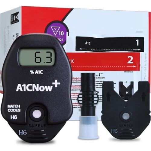 PTS Diagnostics HbA1c Now+ System Professional Diabetic Home Test Kit Blood Glucose Monitor 10 Test Strips