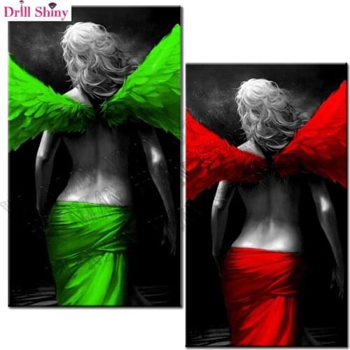 5D Diy Diamond Embroidery sale Angel color Wings Diamond Painting Cross Stitch kits Full Square mosaic pattern Christmas gift