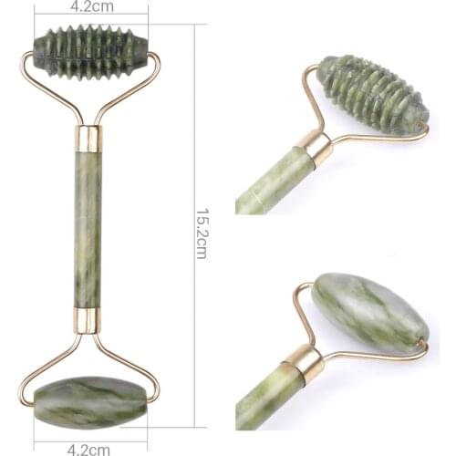 Natural Stone Jade Facial Slimming Gua Sha Roller Face Thin Massager Neck Body Relaxation Lift Tool Beauty Guasha Borad