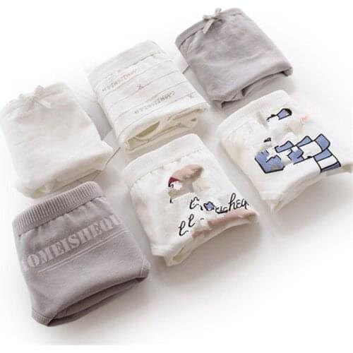 New Arrived 4Pcs/Lot Girl Panties Underwear Lace Briefs Cotton Lingerie Soft Comfortable Bowknot Cartoon Panty Wholesale JL-4