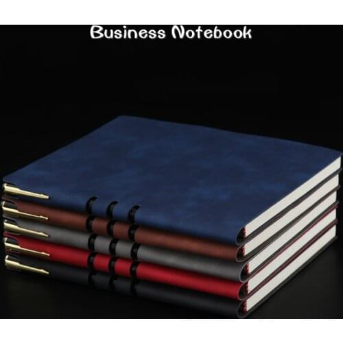 New Diary Notebook Agenda with Faux Leather Cover Loose Leaf Note Bookfor School Stationery or Traveler Office Supplies Pen Set