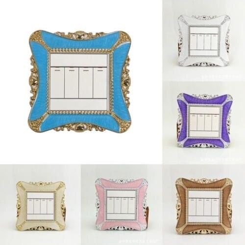 Resin Elegant Single Light Switch Surround Socket Finger Plate Panel Wall Decor