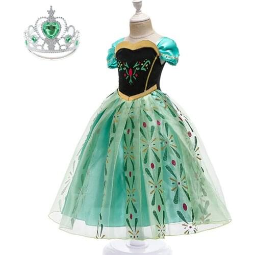 Dress for Girl Cosplay Princess Costume Kids Halloween Clothes Children Birthday Carnival Fancy Party Disguise